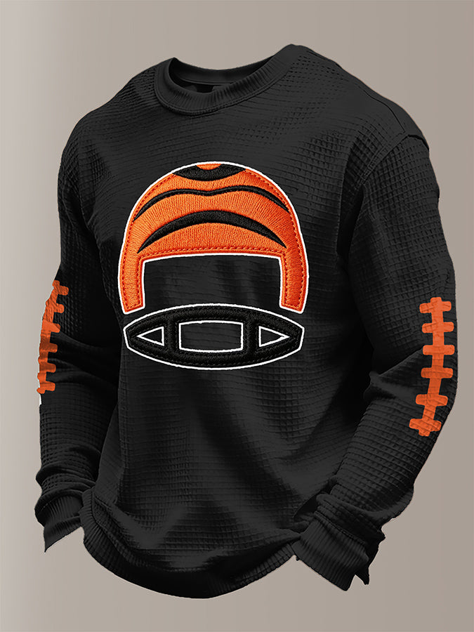 Men'S Football Printed Waffle T-Shirt