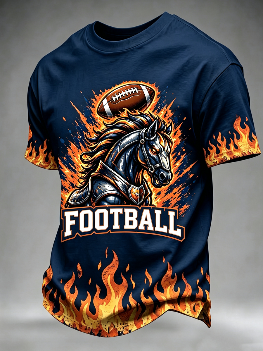 Men'S Rugby Fan Printed Casual T-Shirt