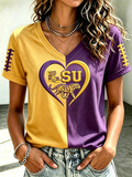 Women'S Football Print Short-Sleeve T-Shirt