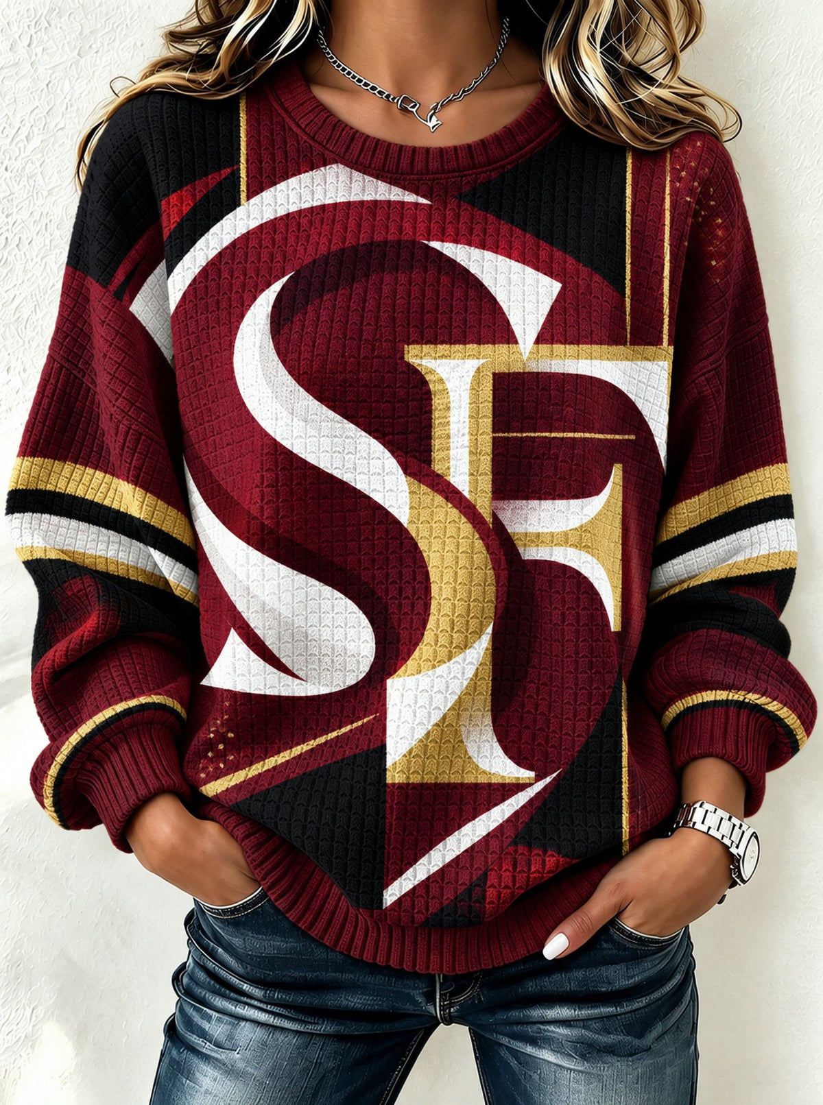 Women'S Football Sports Casual Pullover