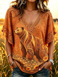 Women's  Retro Orange Shirt Day Print T-shirt