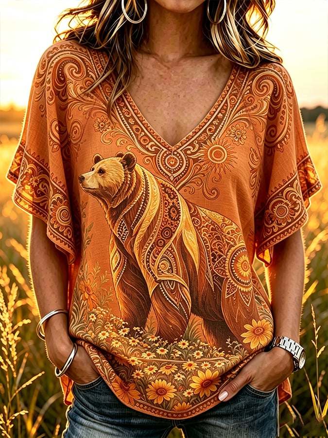 Women's  Retro Orange Shirt Day Print T-shirt