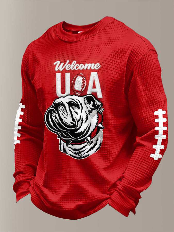 Men'S Football Printed Waffle T-Shirt