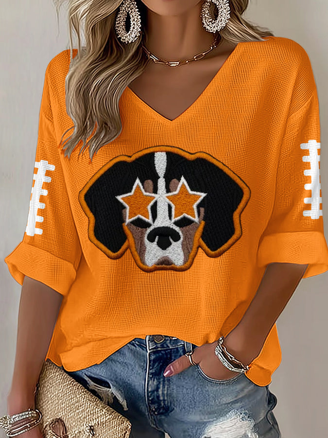 Women'S Football Casual Printed Top