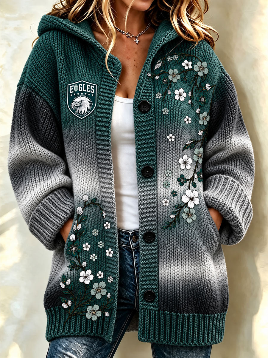 Women's American football Knitted Cardigan