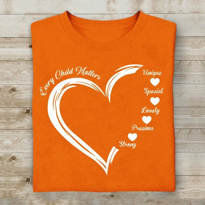 Every Child Matters White Heart Native American Unisex T-shirt/Hoodie/Sweatshirt