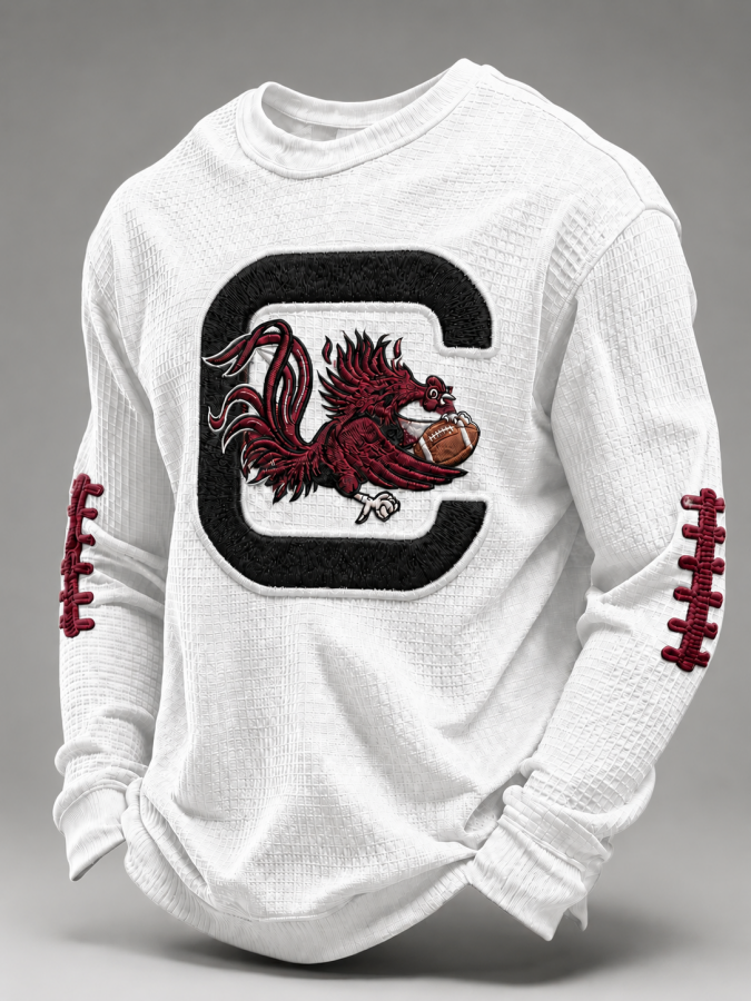 Men'S Football  Printed Waffle T-Shirt