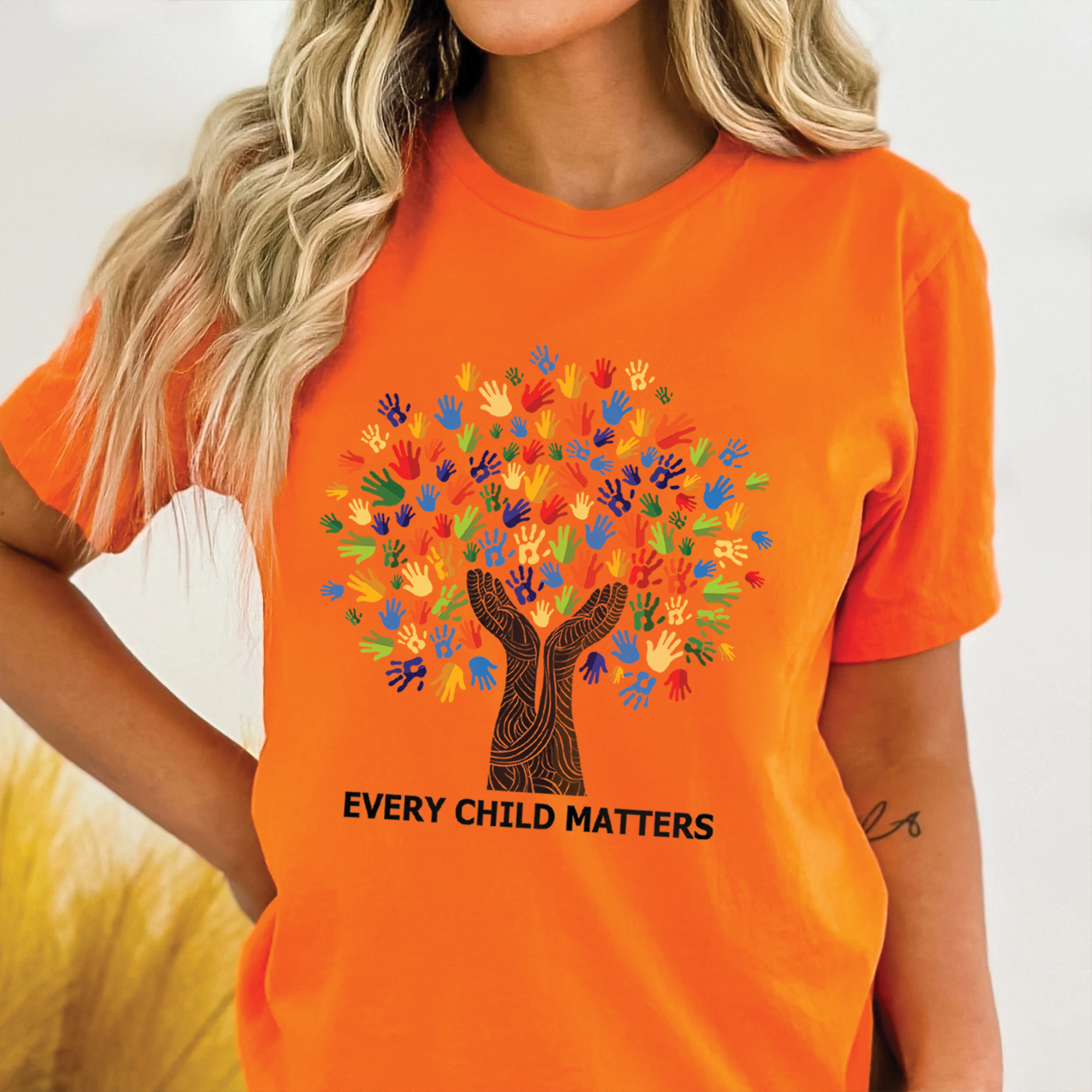 Tree of Life, Handprints of Unity and Strength - For Every Child Matters Unisex T-shirt/Hoodie/Sweatshirt 170