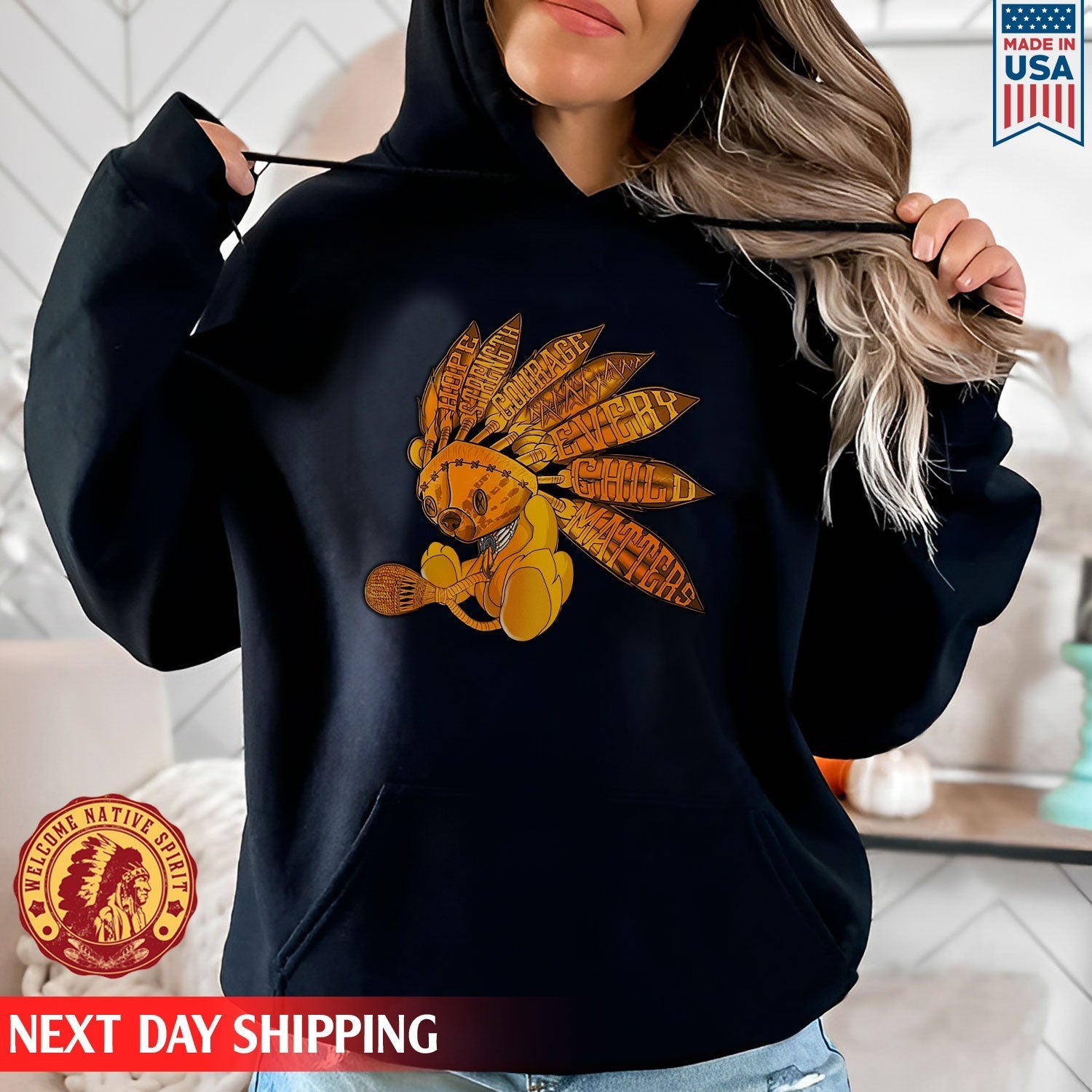 Every Child Matters Feather Indigenous Orange Shirt Day Unisex T-shirt/Hoodie/Sweatshirt