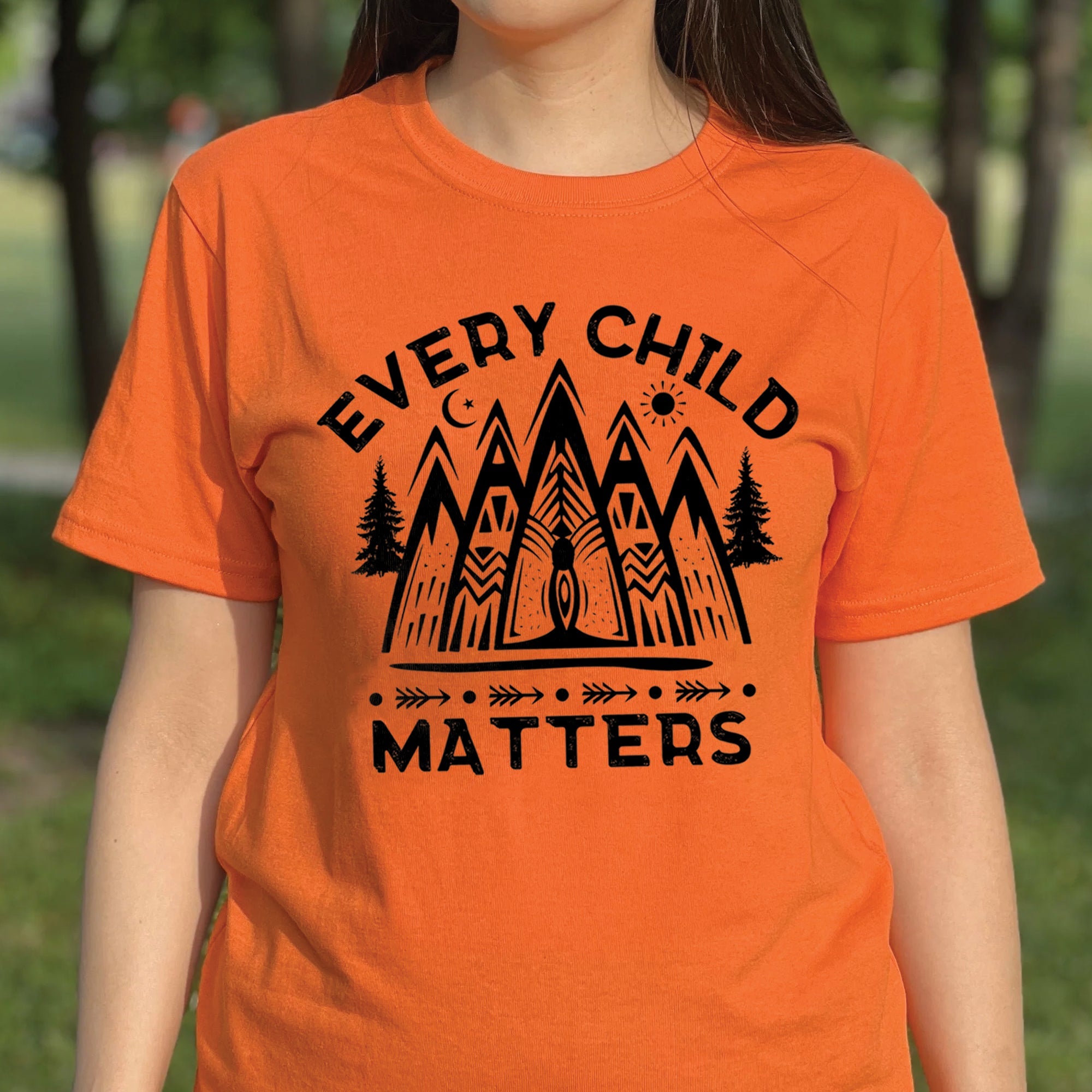 Every Child Matters Mountain Orange Native American Unisex T-shirt/Hoodie/Sweatshirt