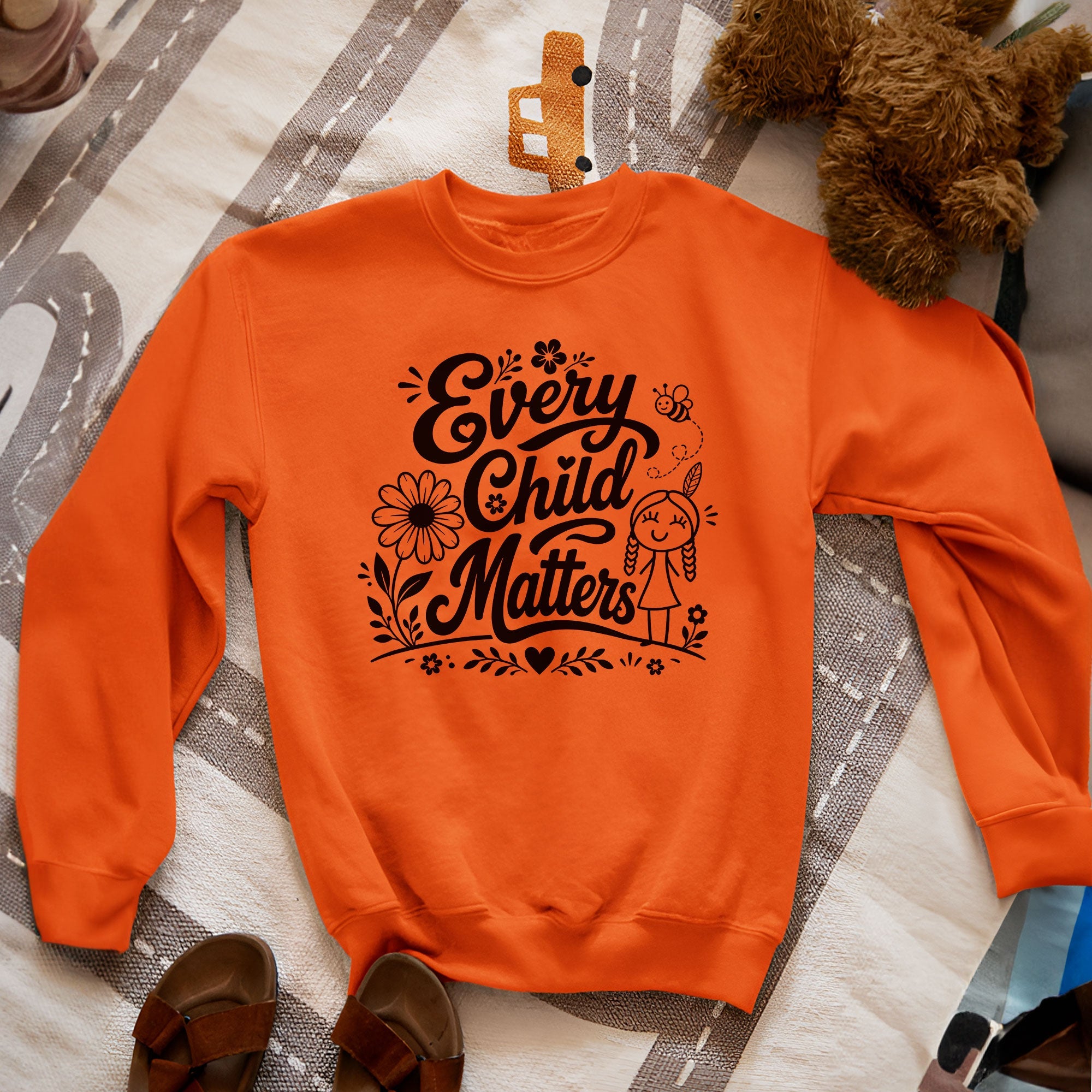 Every Child Matters Native Orange Shirt – Indigenous Children Awareness Floral Graphic Unisex T-shirt/Hoodie/Sweatshirt