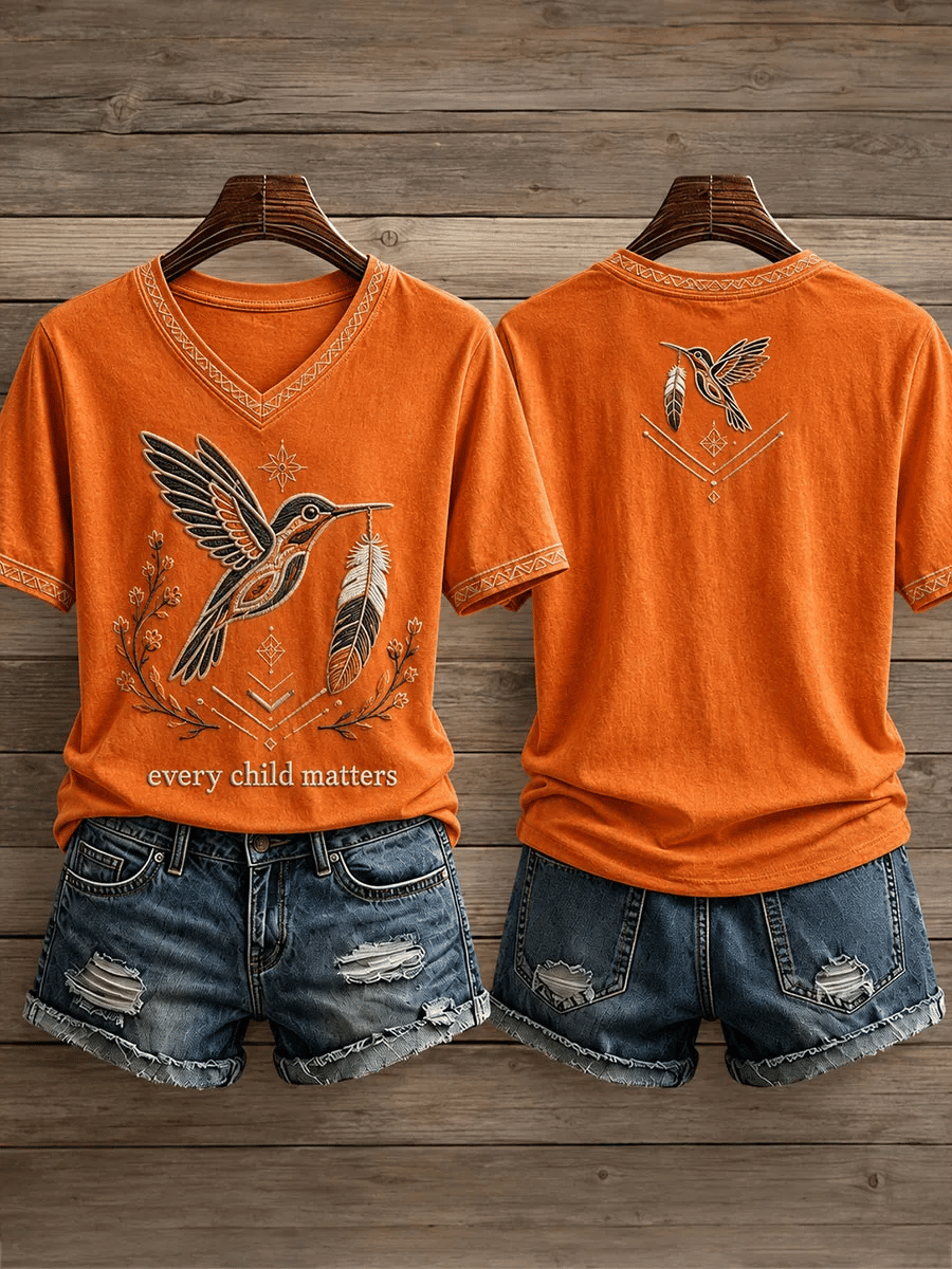 ❤️Buy 3 Get 20% Off❤️Women's Orange Shirt Day Art Printed T-shirt