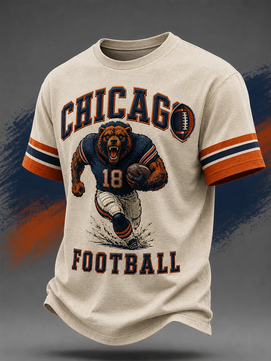Men's Football Gameday Gift For Football Fans Casual Tee