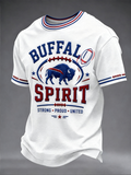 Men'S Football Enthusiasts Bulls Be Good Art Printed T-Shirt