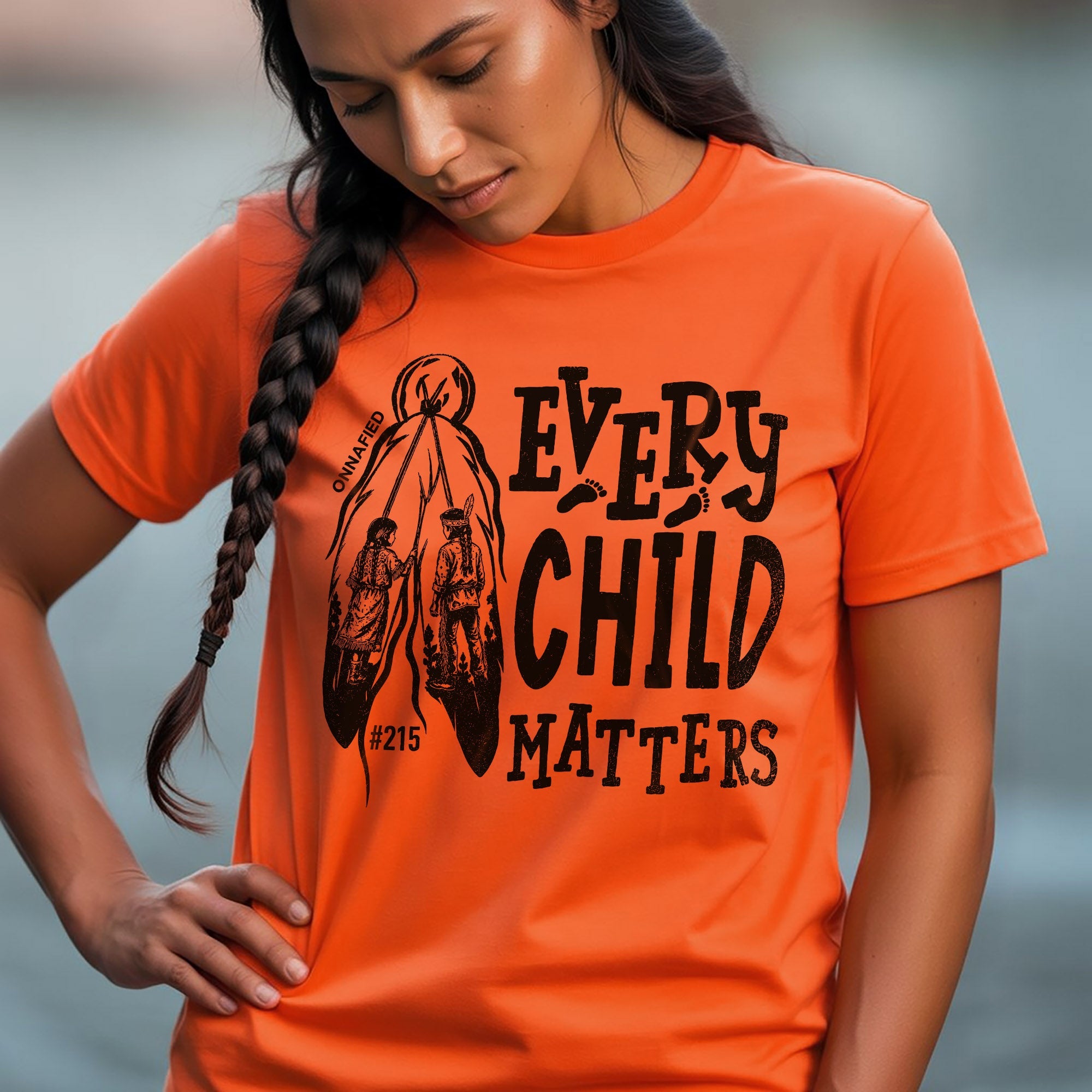 Every Child Matters Orange Shirt – #215 Native Children Never Forgotten Unisex T-shirt/Hoodie/Sweatshirt