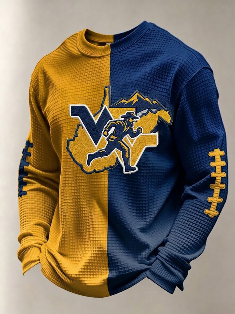 Men'S Football Printed Waffle T-Shirt