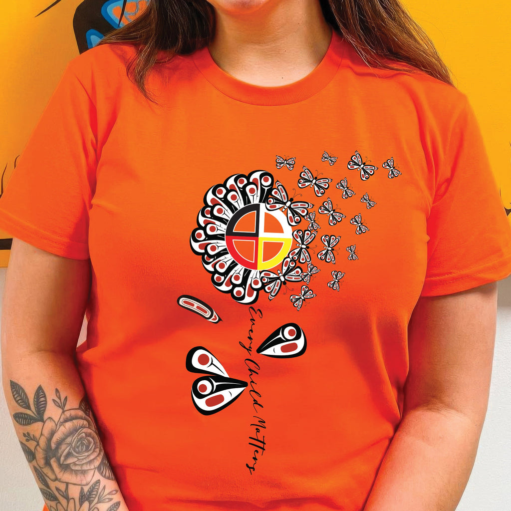 Every Child Matters – Native American Medicine Wheel Butterfly Remembrance Unisex T-shirt/Hoodie/Sweatshirt
