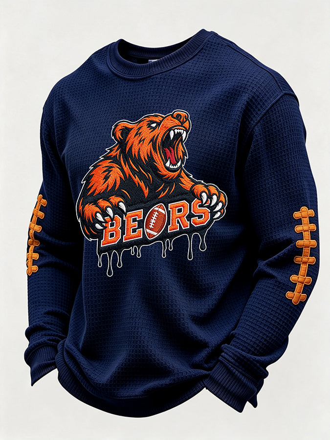 Men'S Football Enthusiast Sports Waffle Top
