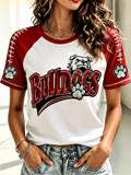 Women'S Sports Printed Round Neck T-Shirt