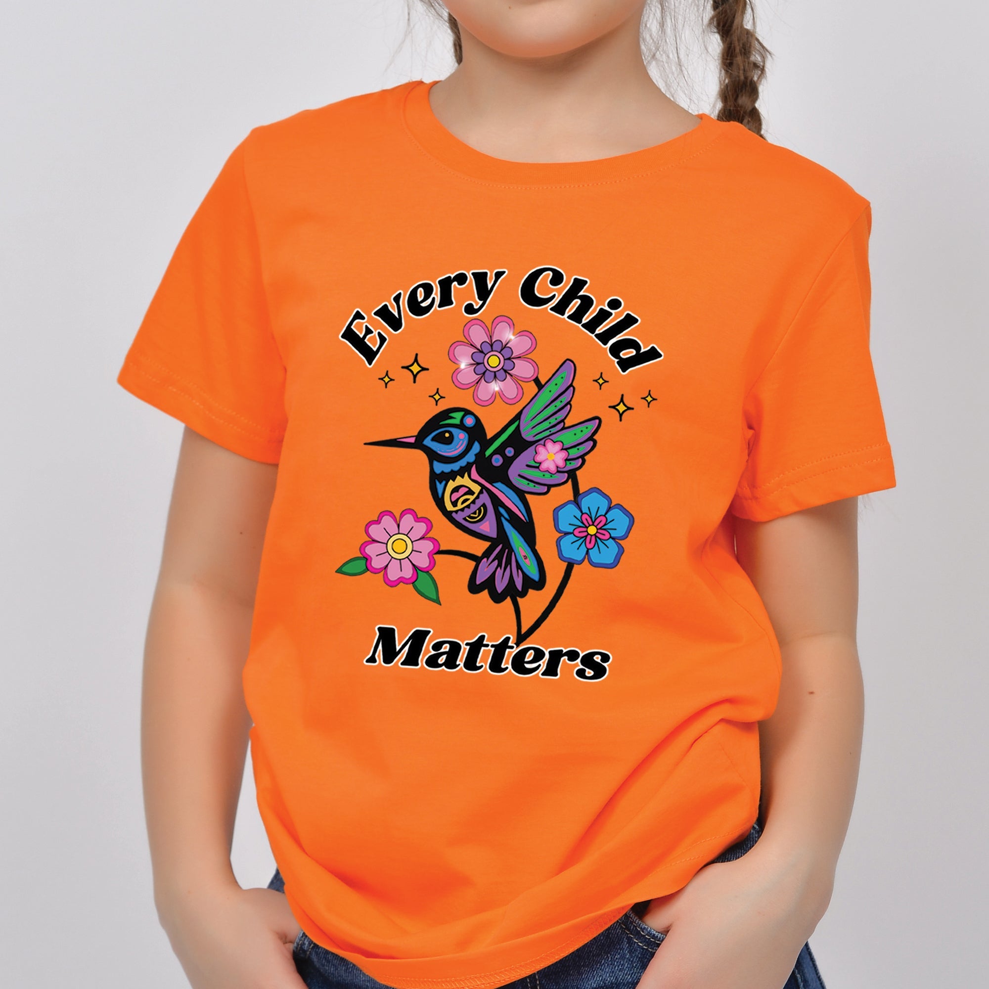 Every Child Matters Hummingbird Orange Native American Unisex T-shirt/Hoodie/Sweatshirt
