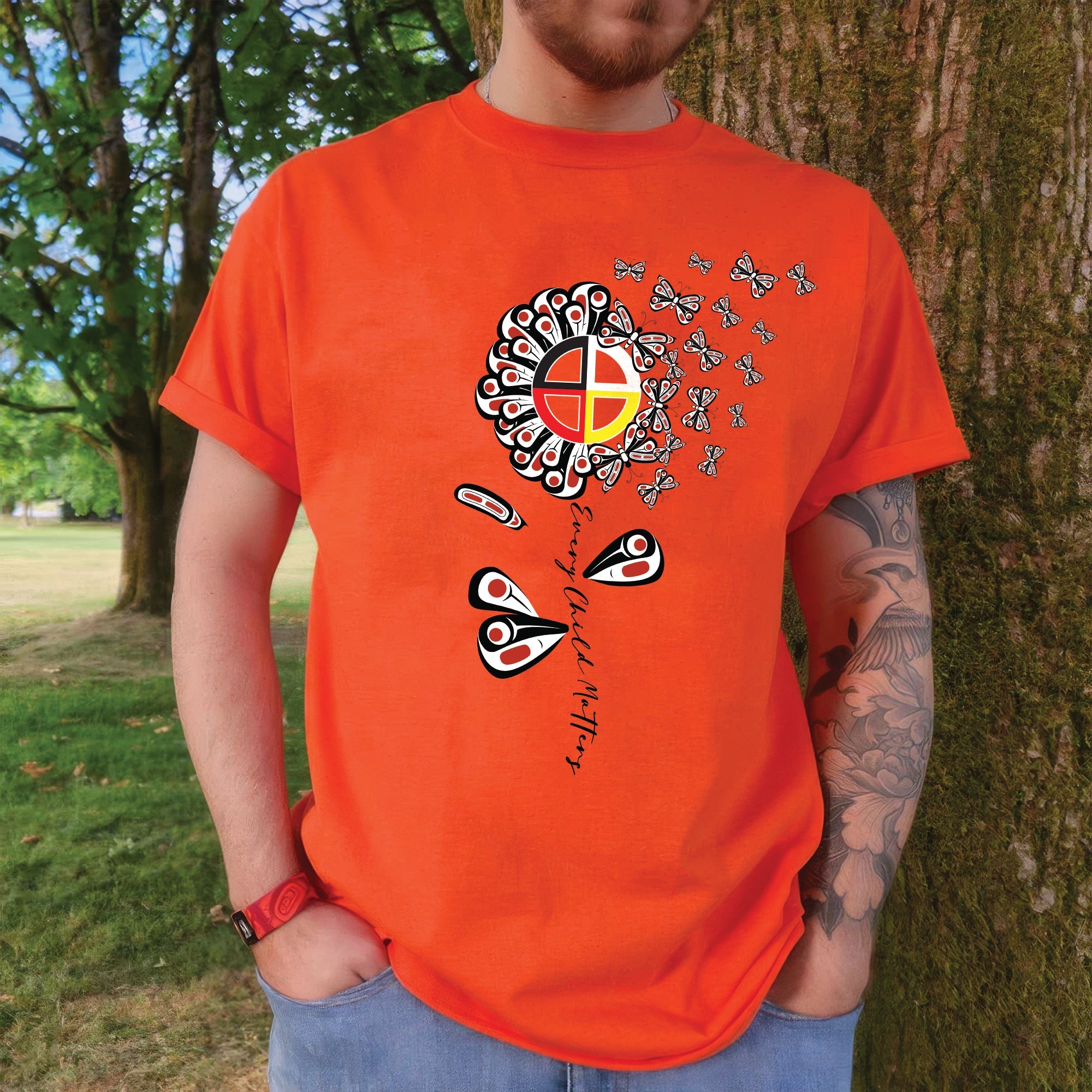 Every Child Matters – Native American Medicine Wheel Butterfly Remembrance Unisex T-shirt/Hoodie/Sweatshirt
