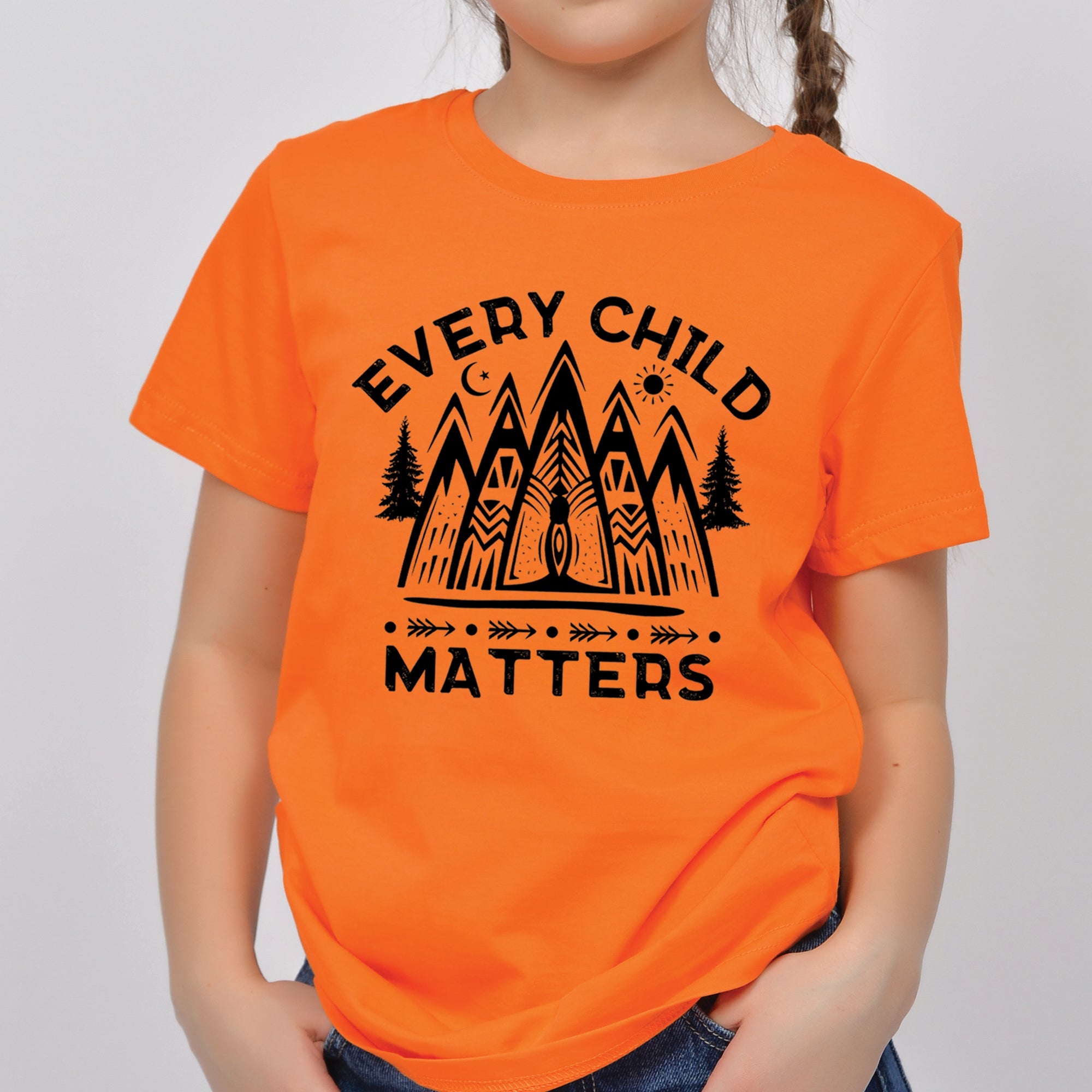 Every Child Matters Mountain Orange Native American Unisex T-shirt/Hoodie/Sweatshirt