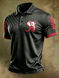 Men'S Retro Rugby Collar Polo T-Shirt