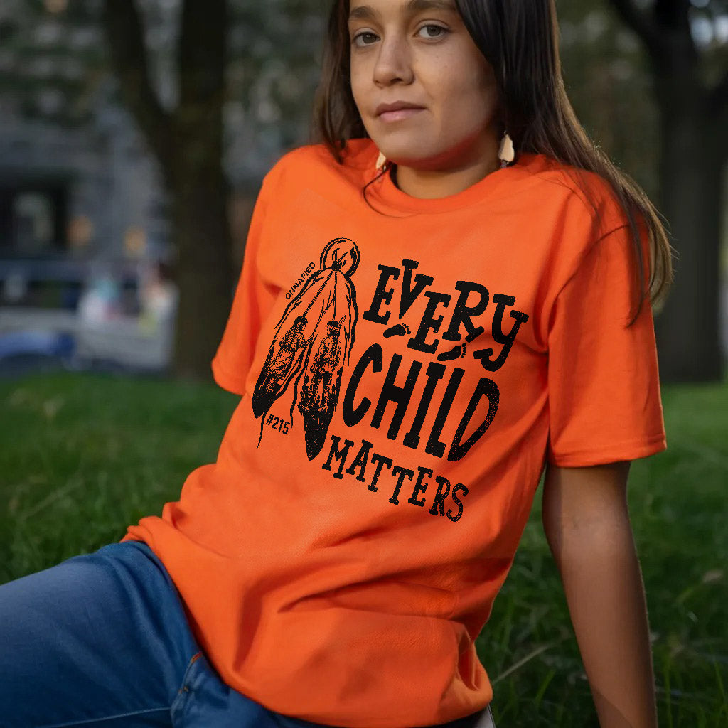 Every Child Matters Orange Shirt – #215 Native Children Never Forgotten Unisex T-shirt/Hoodie/Sweatshirt