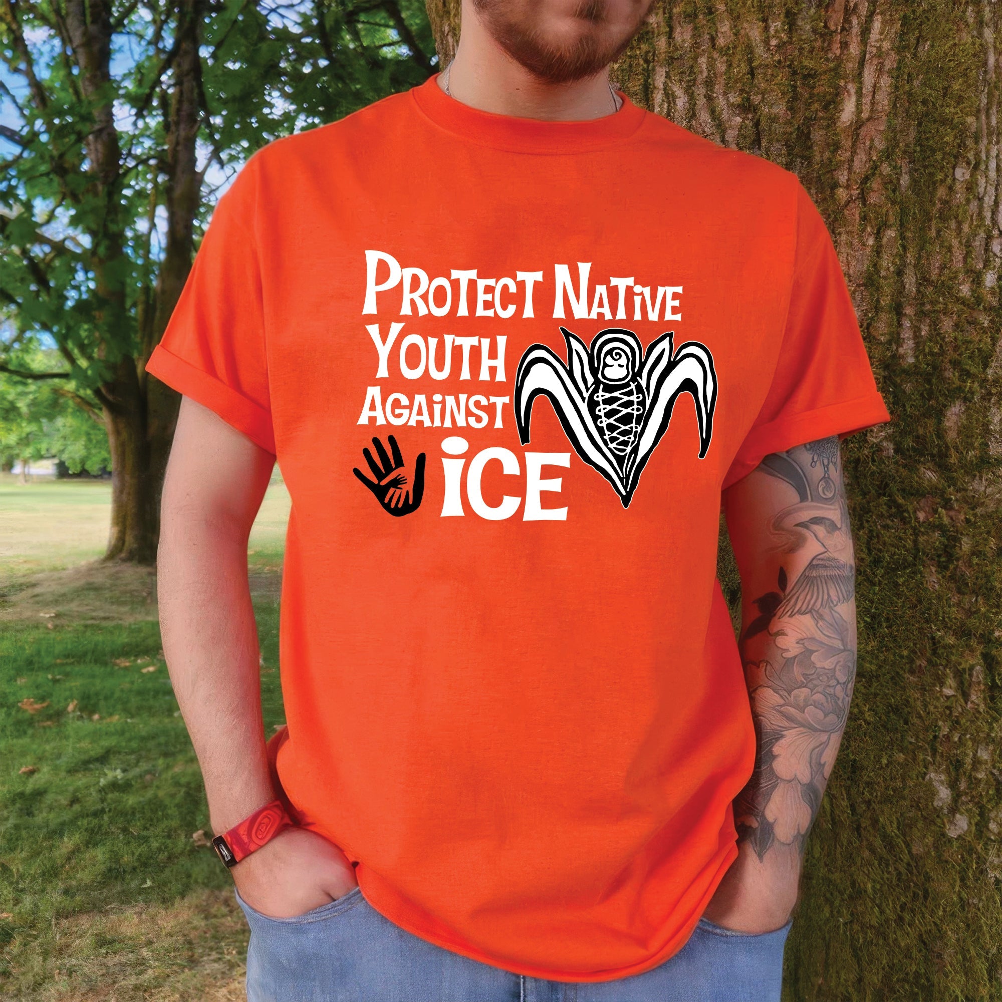 Protect Native Youth Against ICE Indigenous Rights Awareness Unisex T-shirt/Hoodie/Sweatshirt