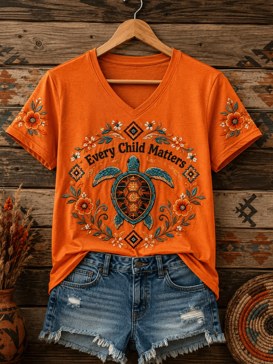 ❤️Buy 3 Get 20% Off❤️Women's  Retro  Orange Shirt Day Print T-shirt