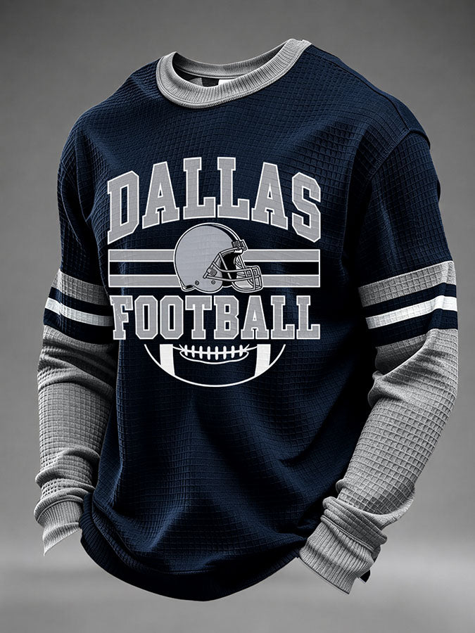 Men'S Retro Football Waffle T-Shirt