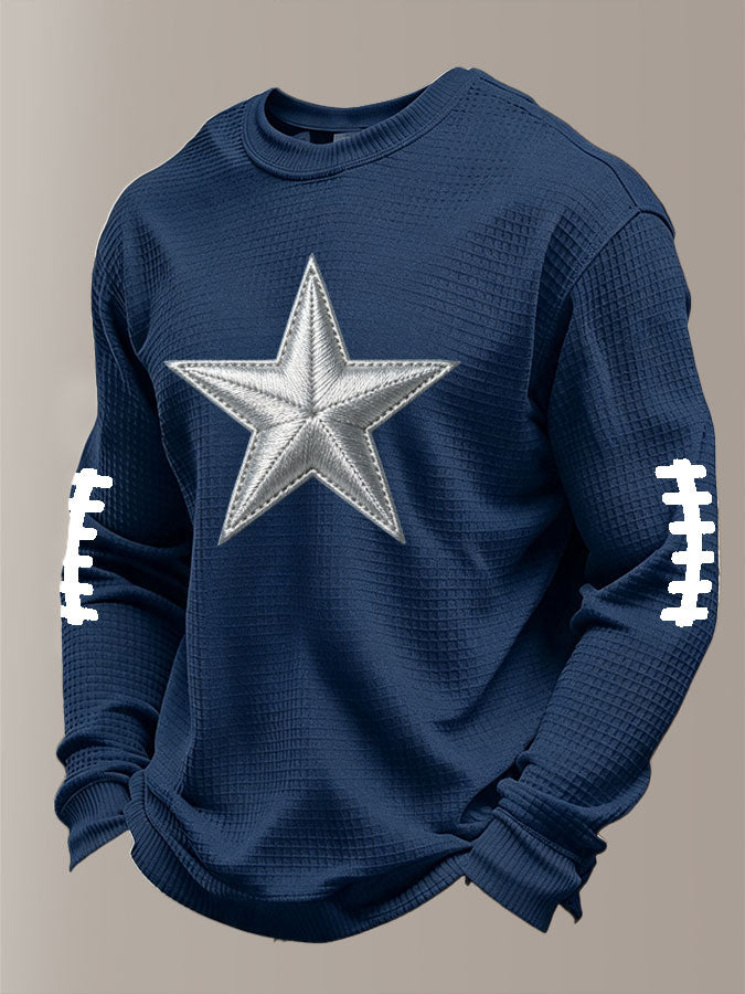 Men'S Football  Printed Waffle T-Shirt