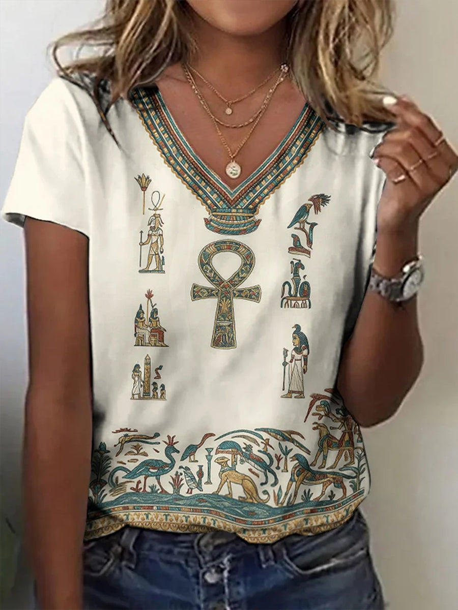 Women's Ancient Egyptian Civilization Printed T-Shirt