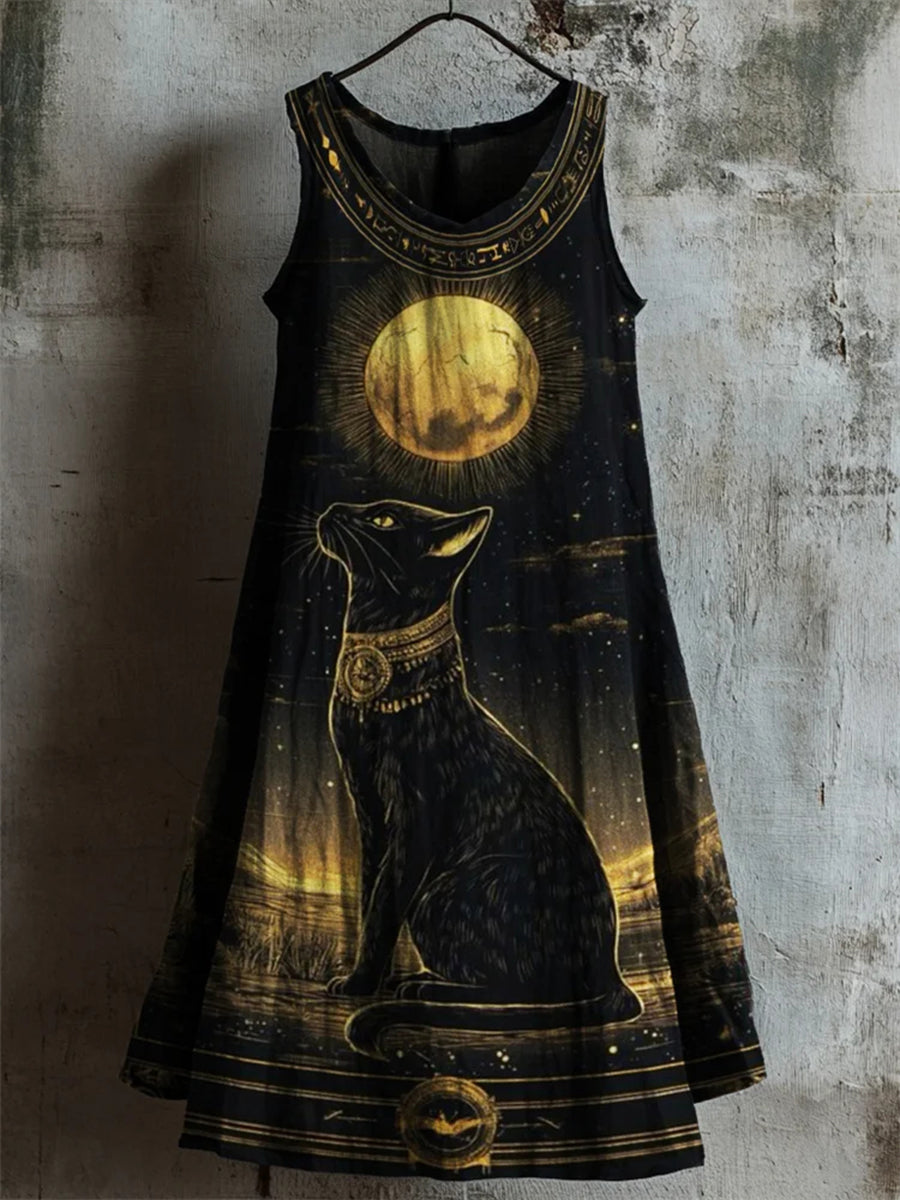 Women's Ancient Egyptian Civilization Printed Dress