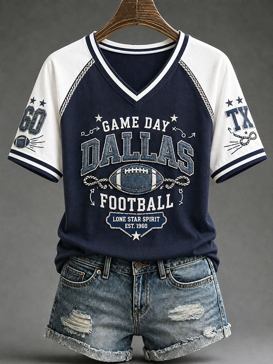 Women'S Game Day Football Casual T-Shirt