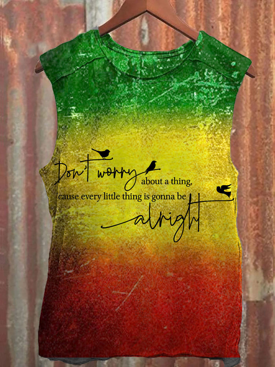 Men's 'Every little thing is gonna be alright' tank top