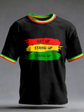 Men's Reggae Printed Vintage Fashion Loose Short Sleeve T-Shirt