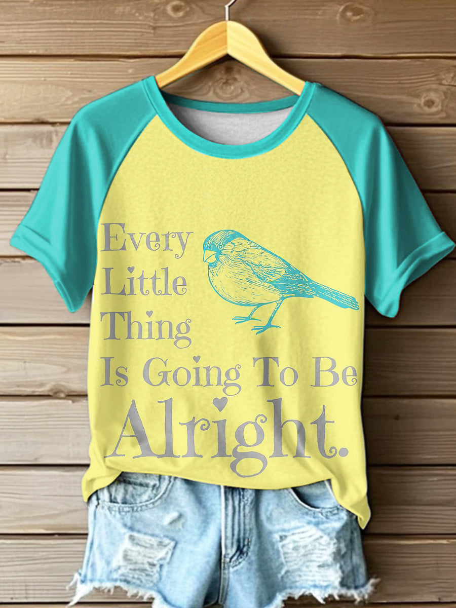 Women's Reggae Printed Vintage Fashion Loose Short Sleeve T-Shirt