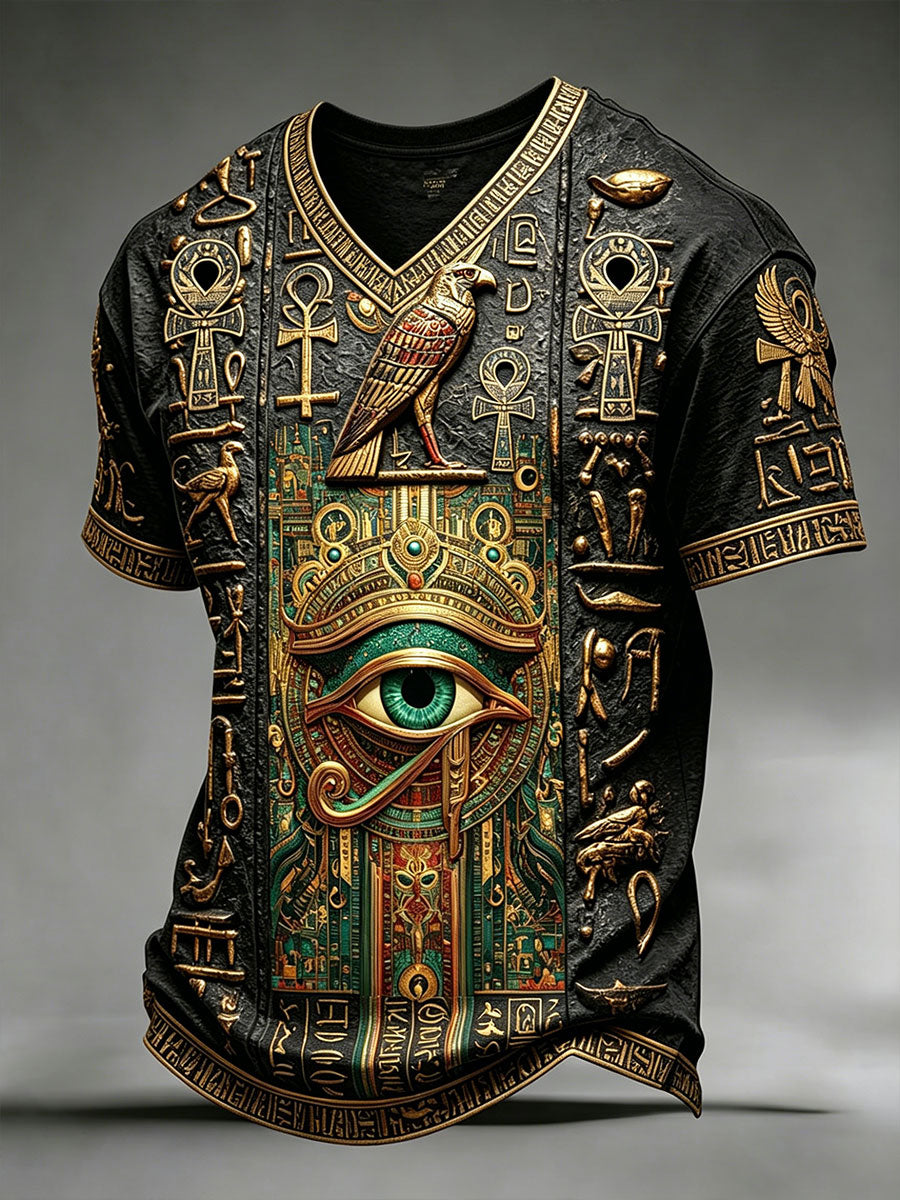 Men's Ancient Egyptian Eye of Horus V-Neck T-Shirts