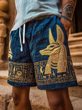 Men's Ancient Egyptian Art Print Casual Shorts