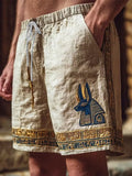 Men's Ancient Egyptian Art Print Casual Shorts