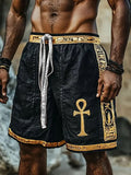 Men's Ancient Egyptian Art Print Casual Shorts