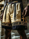 Men's Ancient Egyptian Art Print Casual Shorts