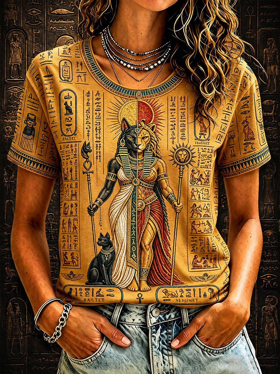 Ancient Egypt Bastet and Sekhmet T-shirts