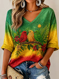 Women's 'Every Little Thing Is Gonna Be Alright' Printed Casual T-Shirt