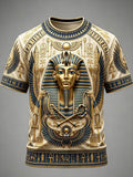 Men's Ancient Egyptian Art Print Casual T-shirt