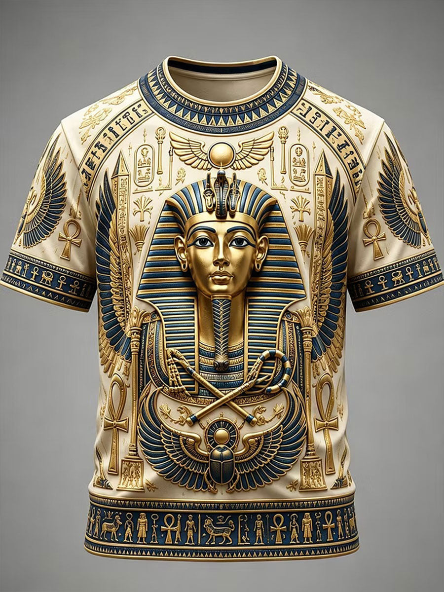 Men's Ancient Egyptian Art Print Casual T-shirt