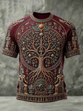 Men's Ancient Egyptian Art Print Casual T-shirt