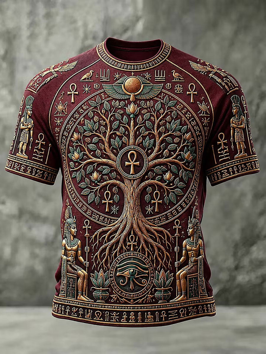 Men's Ancient Egyptian Art Print Casual T-shirt