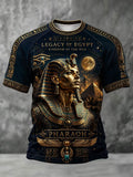 Men's Ancient Egyptian Art Print Casual T-Shirt